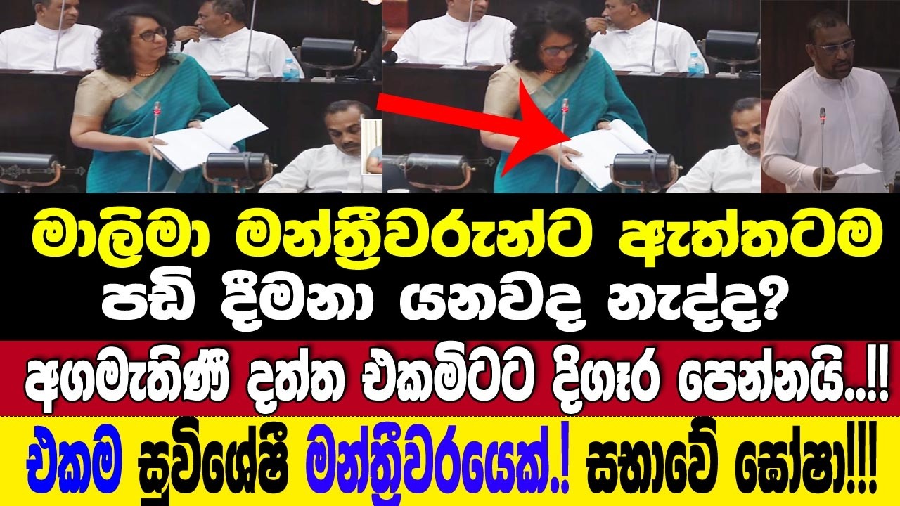 මාලිම මන්ත්‍රීන්ට පඩිදීමනා යනවද නැද්ද? හරිනි⁣ එකමිටට උත්තර දෙයි සභාවේ ඝෝෂා!!!