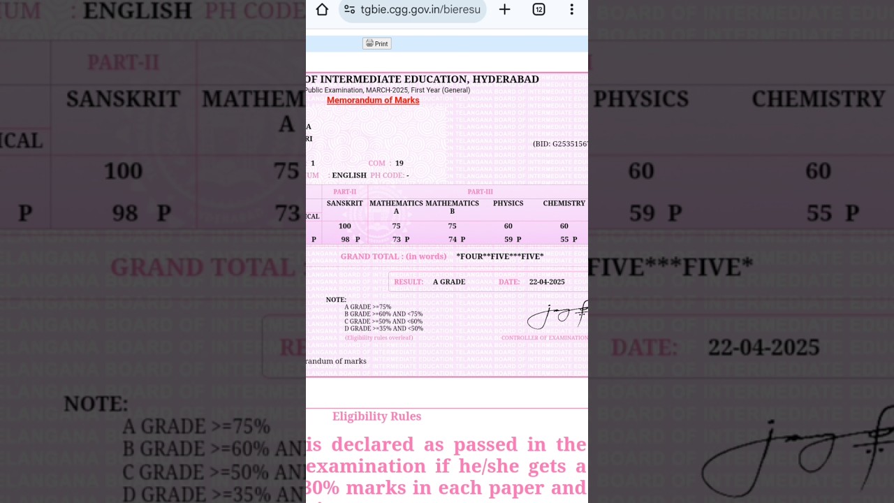 How to check ts inter 1st year result 2025✅|ts inter 1st year result reaction video🥺|TS IPS 1st Year