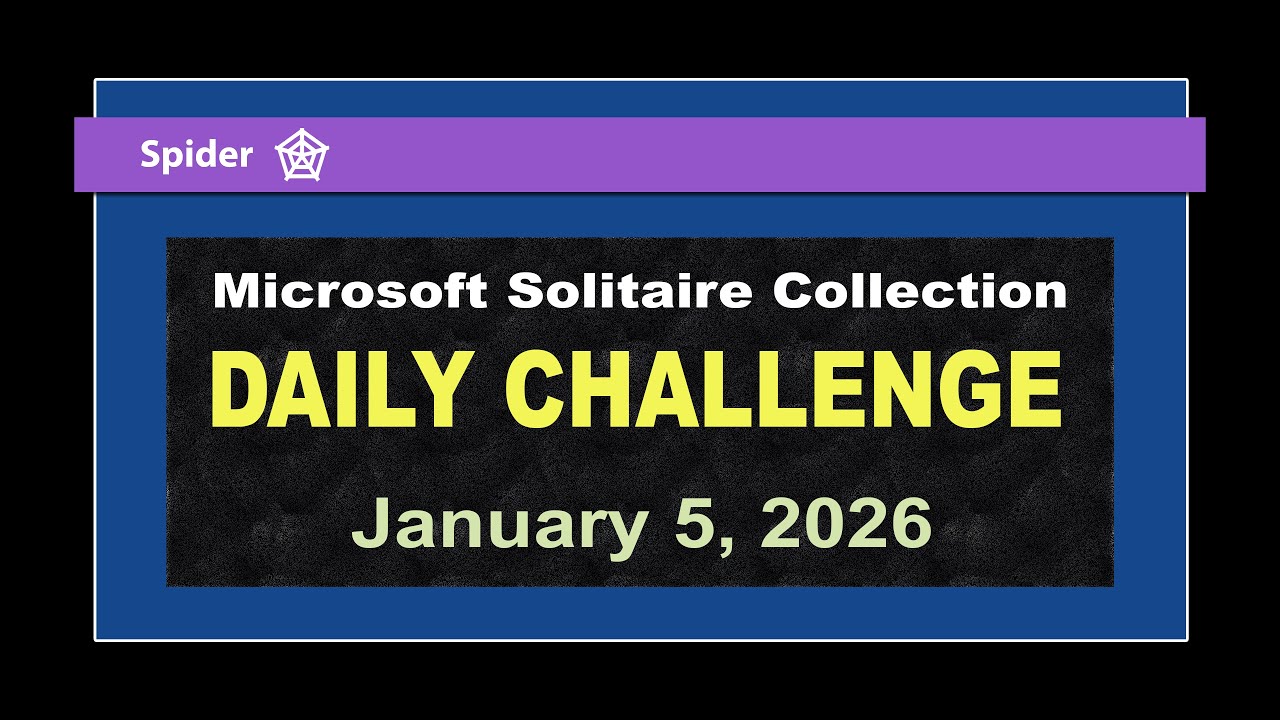 Microsoft Solitaire Collection | Daily Challenge January 5, 2026 | Spider Expert