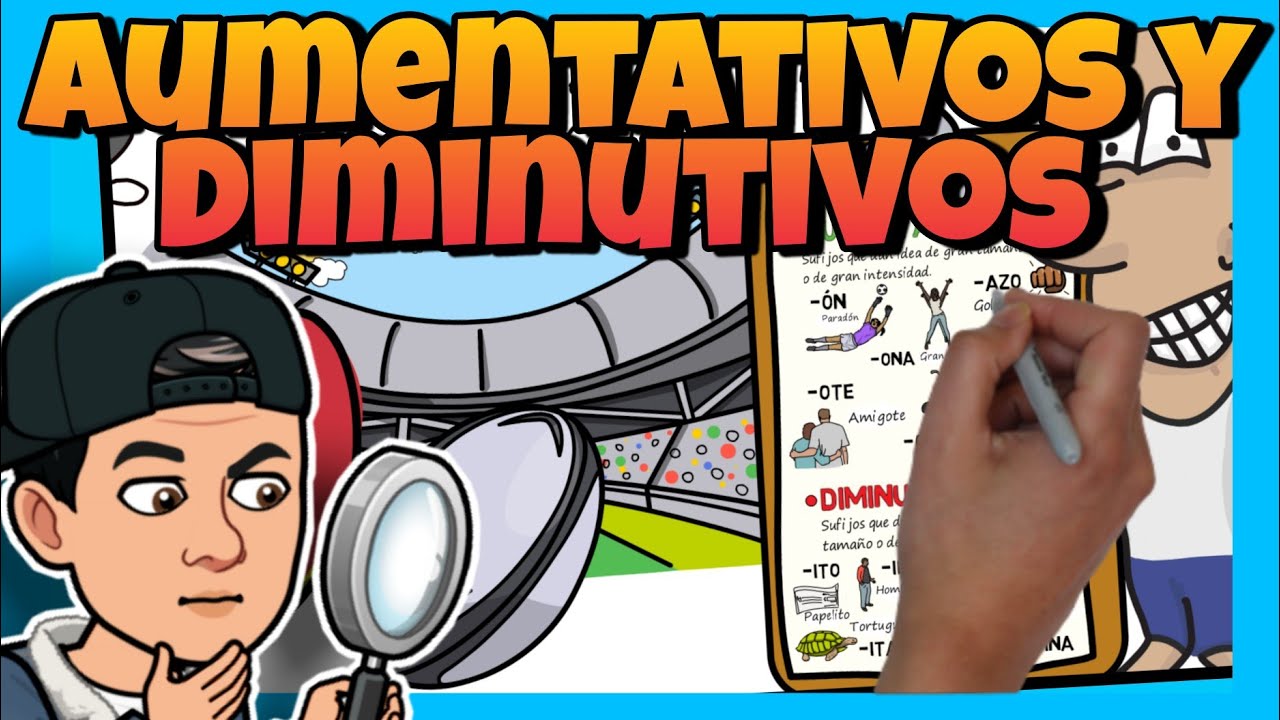 😱 AUMENTATIVOS y DIMINUTIVOS ► para NIÑOS [en ESPAÑOL]