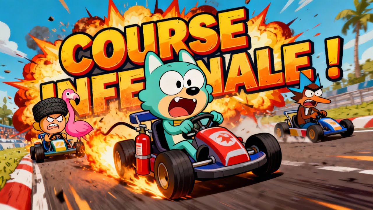 LA COURSE DE KARTING LA PLUS CHAOTIQUE DU MONDE ! | Gumball & Rigby