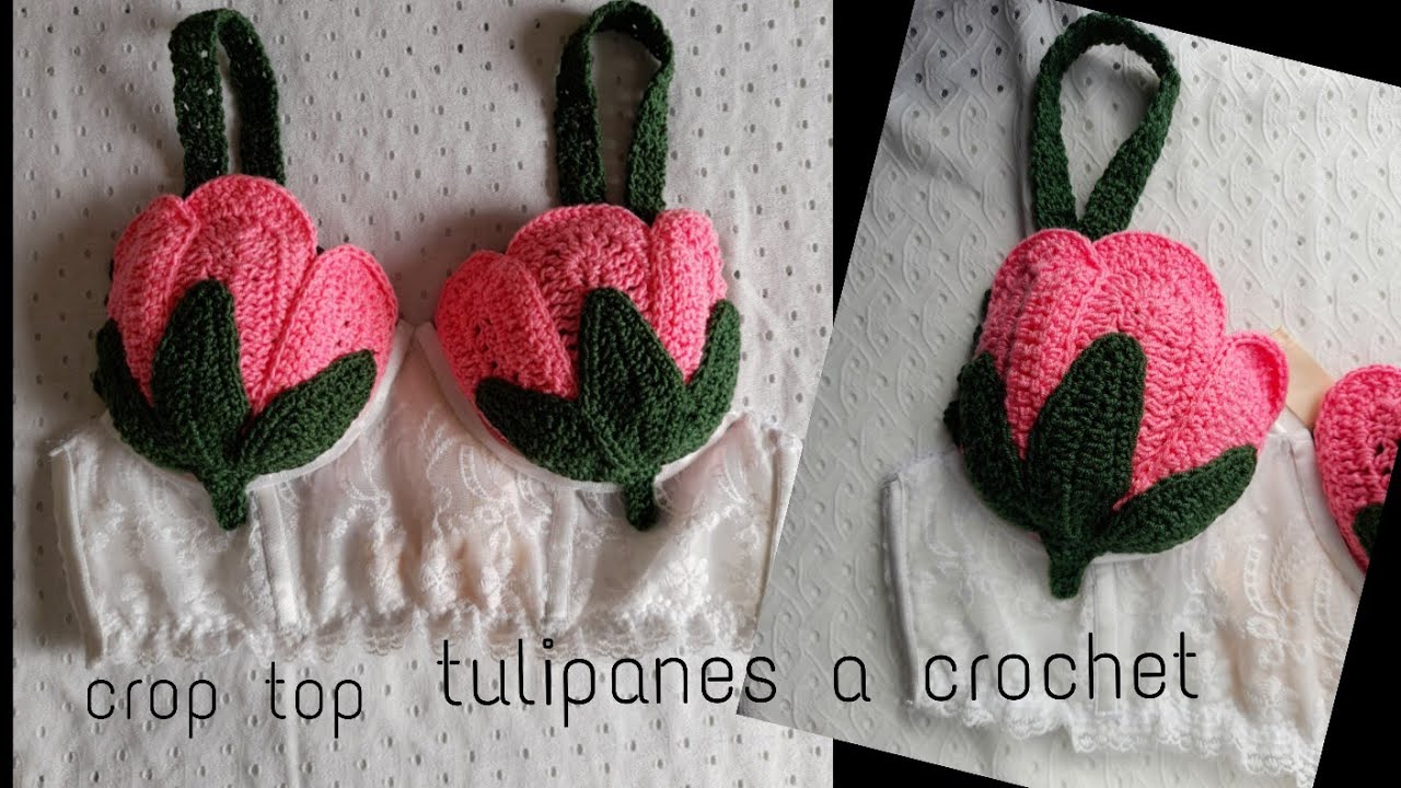 Como hacer un Top crop copa tulipanes 🌷🌷
