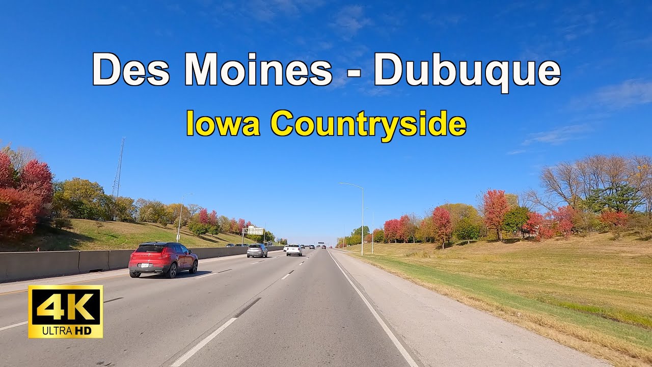 Iowa Fall Scenic Drive | Des Moines to Dubuque 4K Road Trip