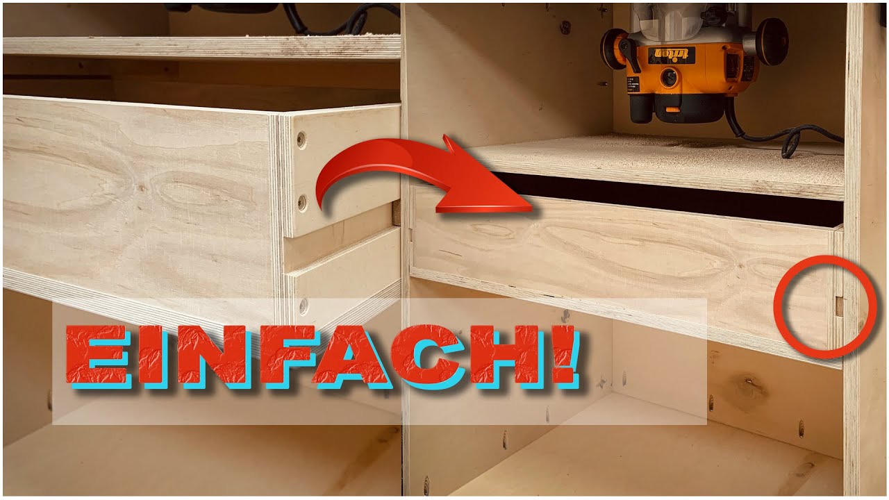 Schubkasten ohne Vollauszüge! Frästischbau Teil 2
