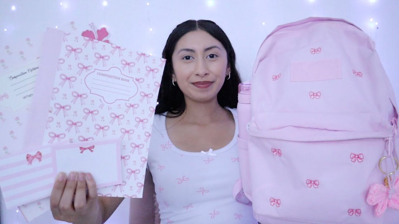 ASMR~What’s In My Backpack For 12th Grade 2024!!🎀🩷