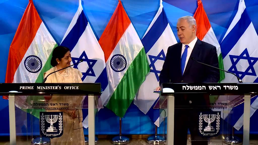 PM Netanyahu meets with Indian Minister for External affairs Sushma Swaraj