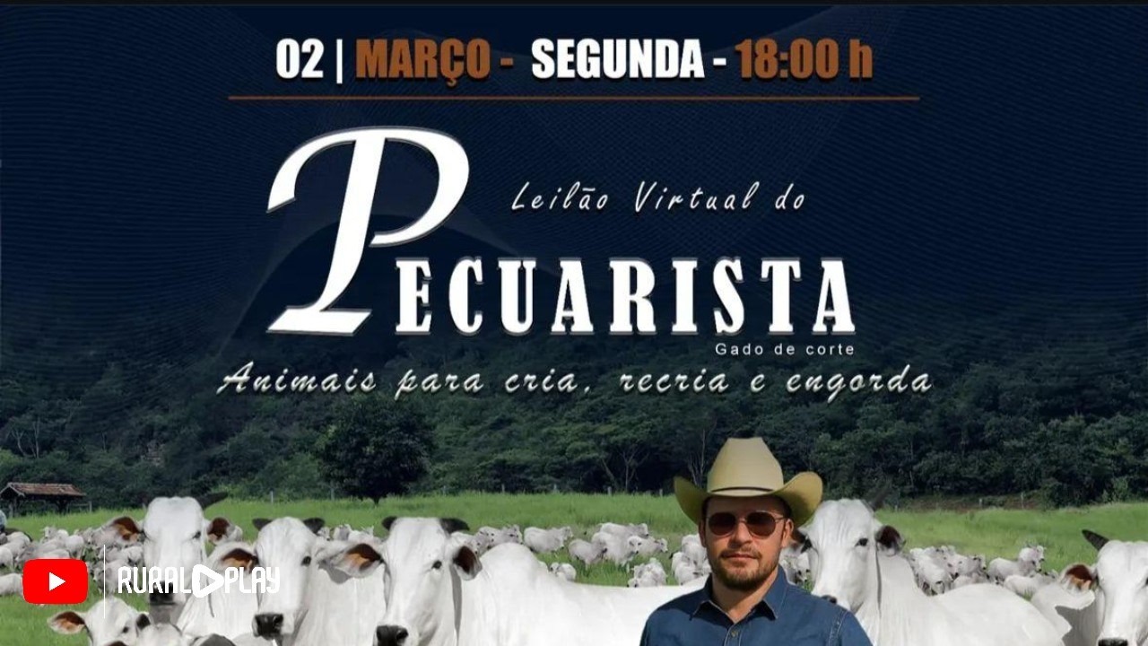 LEILÃO VIRTUAL DO PECUARISTA - CAMPO GRANDE/MS - RURAL PLAY