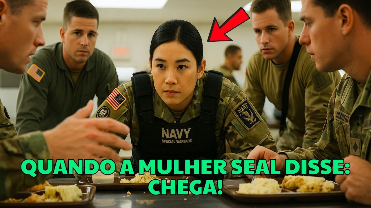 Cinco recrutas a encurralaram no refeitório; 30 segundos depois, descobriram que ela era uma SEAL.