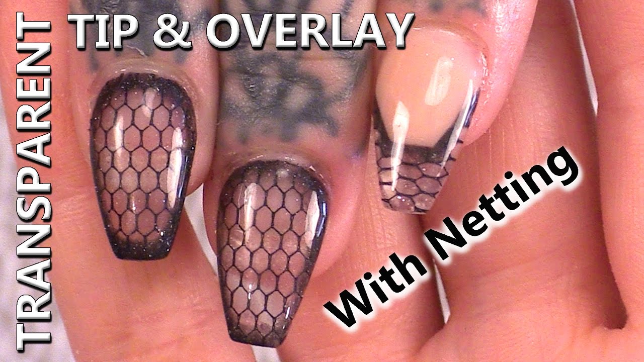 Short Ballerina👯/Coffin⚰ Tip and Overlay - Adding Netting to this Design - Nail Tutorial - Part 1