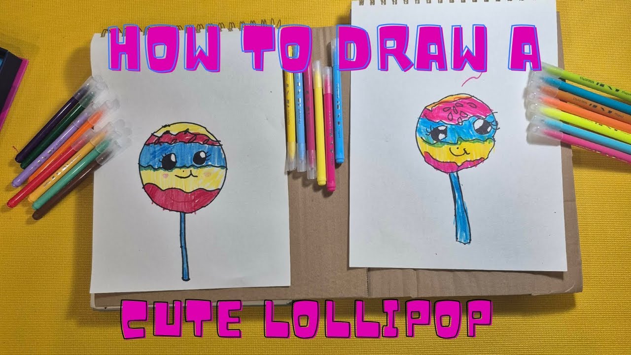 How to draw a cute lolipop