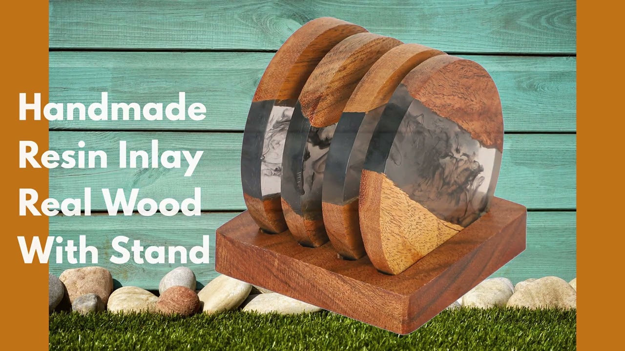 Wooden Resin Coaster For Home Decor. Luxury Home Decor