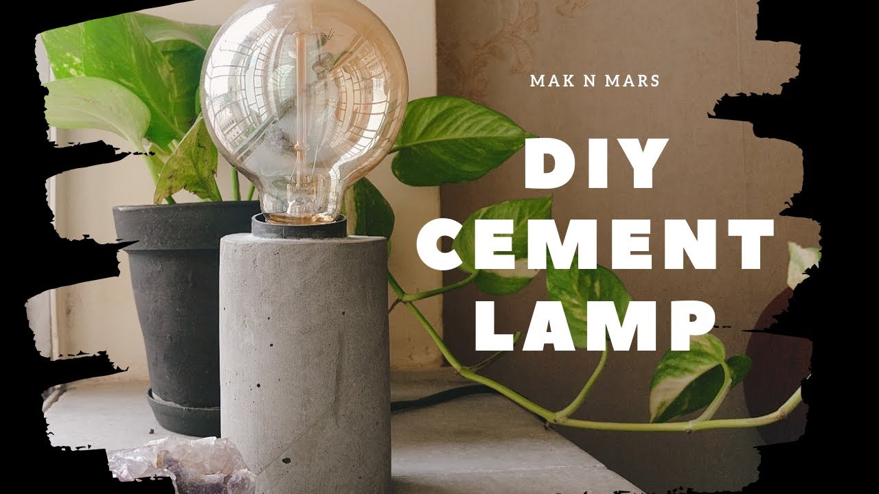 DIY Concrete Lamp | Simple & Easy | MaknMars