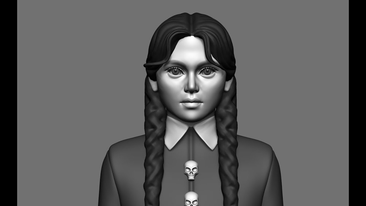 wednesday addams ZBrushTimelapse