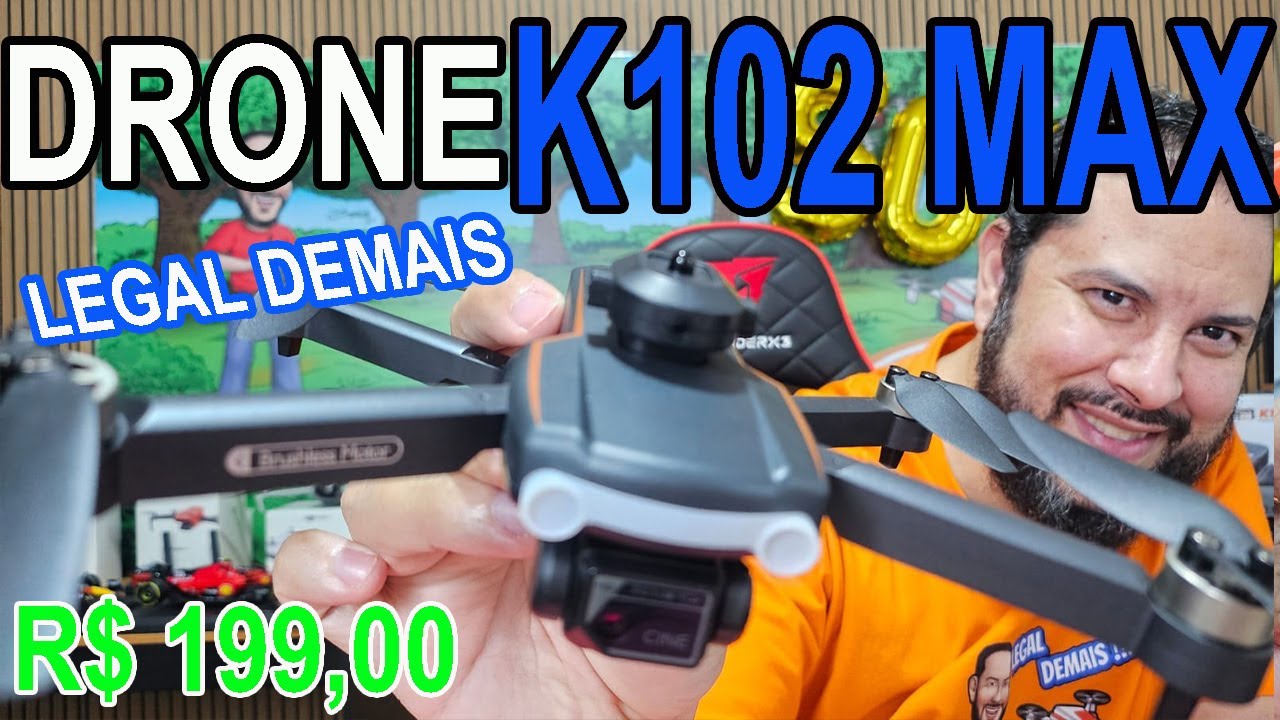Drone k102 Max baratinho como Ligar como configurar um dos melhores ate 200 reais teste completo