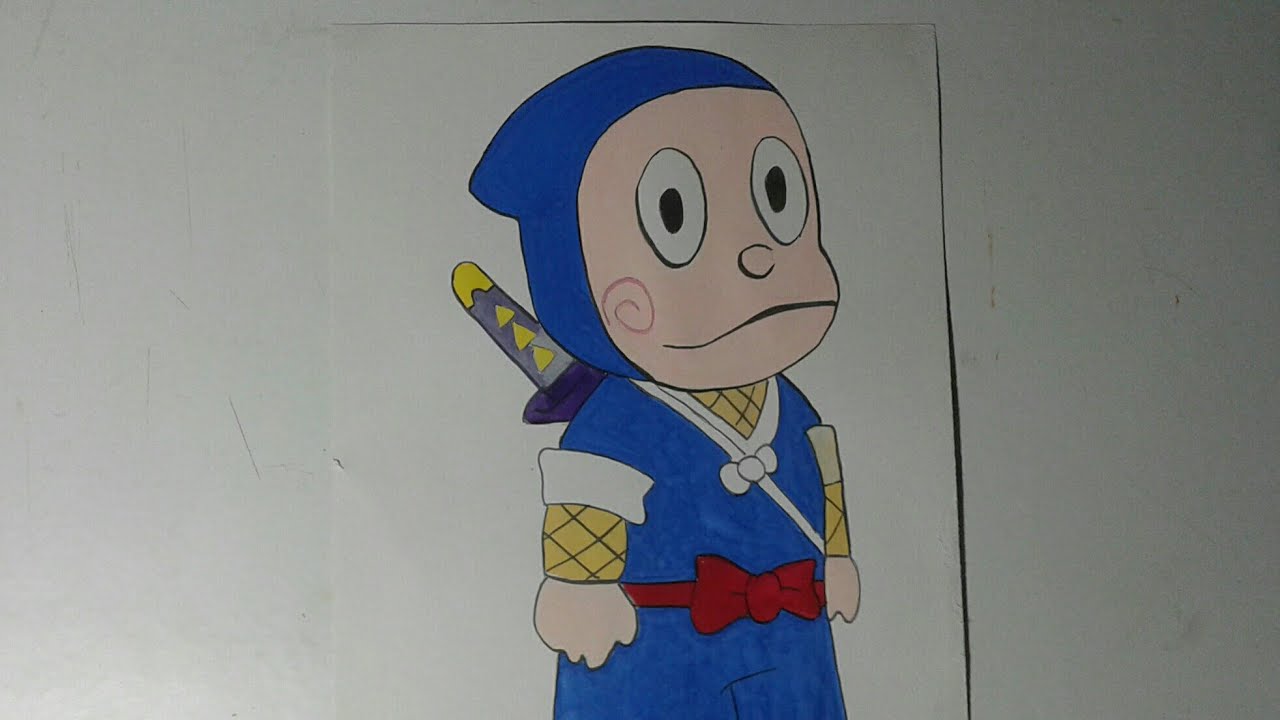 How To Paint Ninja Hattori | Drawing & Painting Ninja Hattori Cartoon