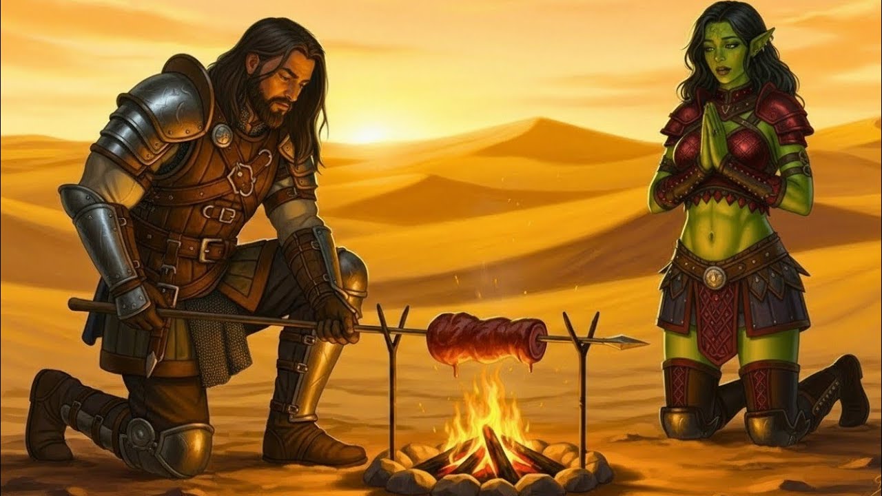 “Can I Eat With You?” Begged a Giant Orc — The Human’s Kindness Shocked Her