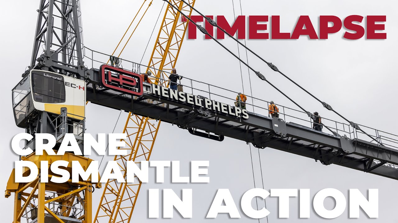 Engineering in Motion: Tower Crane Dismantle 🏗️🔧📽️