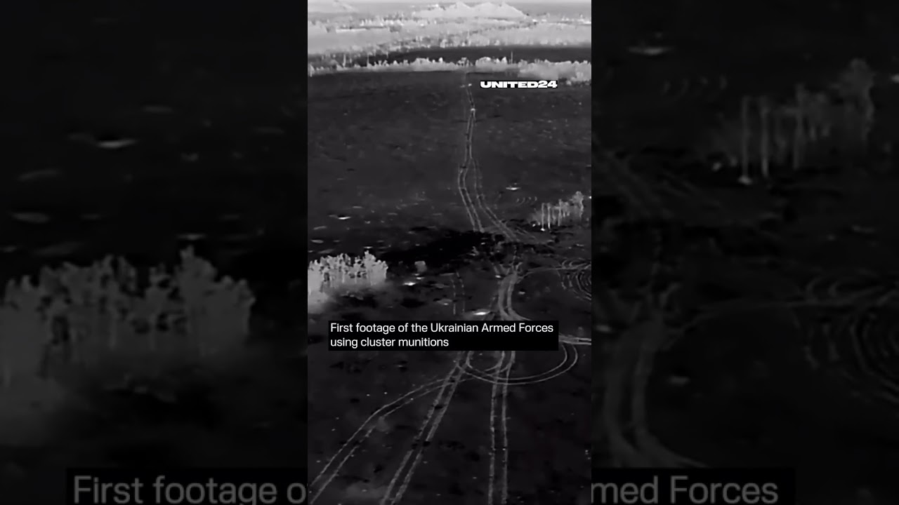 First footage of the Ukrainian Armed Forces using cluster munitions #warinukraine #counteroffensive