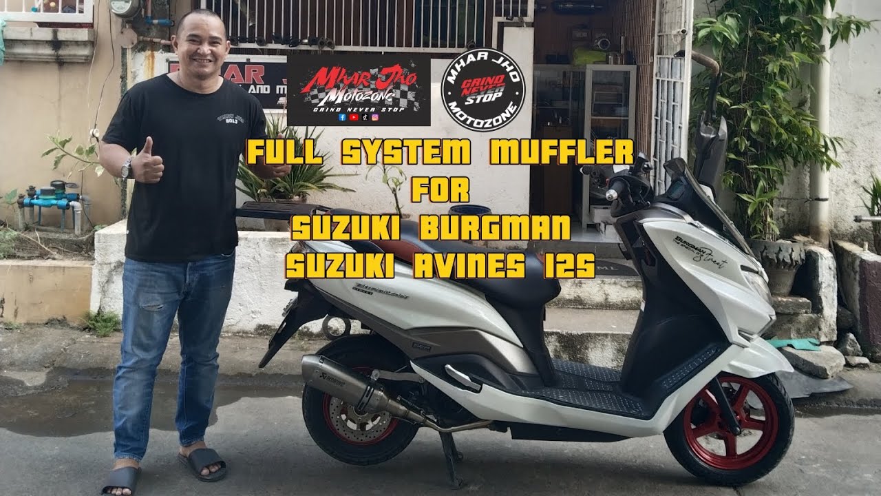 Full system muffler for Suzuki Burgman sold and installed w/soundcheck#viralvideo #muffler