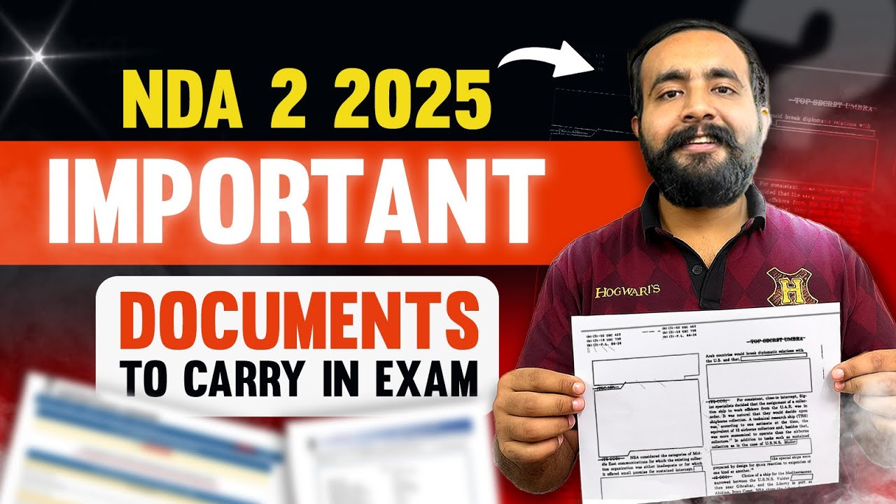 NDA Aspirants ALERT 🚨 | Essential Documents You MUST Carry to Exam Centre!