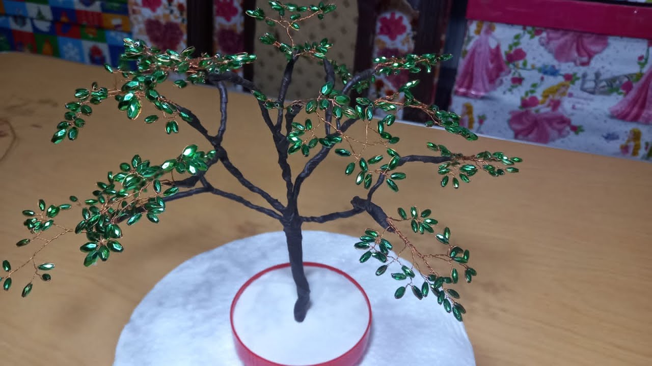 ÁRBOL BONSAI CON BISUTERIA| Rinconcito de manualidades