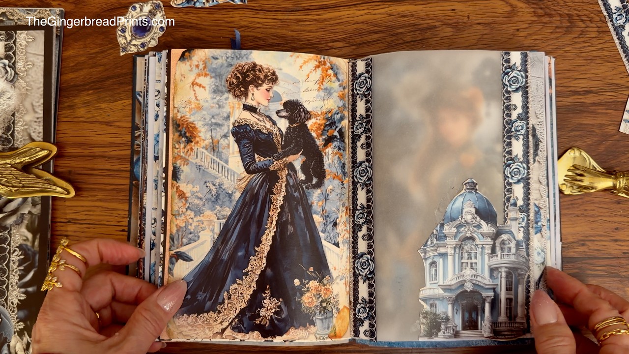 ASMR Create 2 Translucent Pages+2 Collage Pages For Miss Saphira's Journal | @thegingerbreadprints