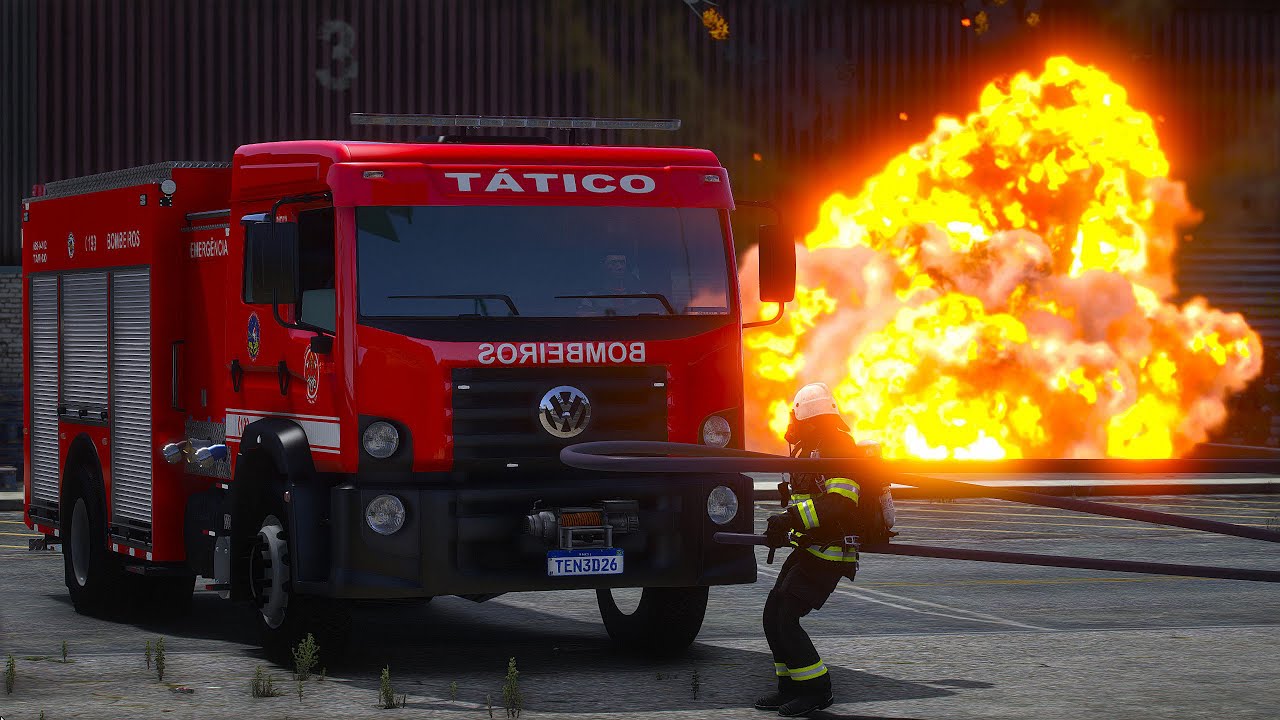 DESLOCAMENTO E RESGATE | EXPLOSÃO + INCÊNDIO | GTA 5 EMERGÊNCIA 24 HS