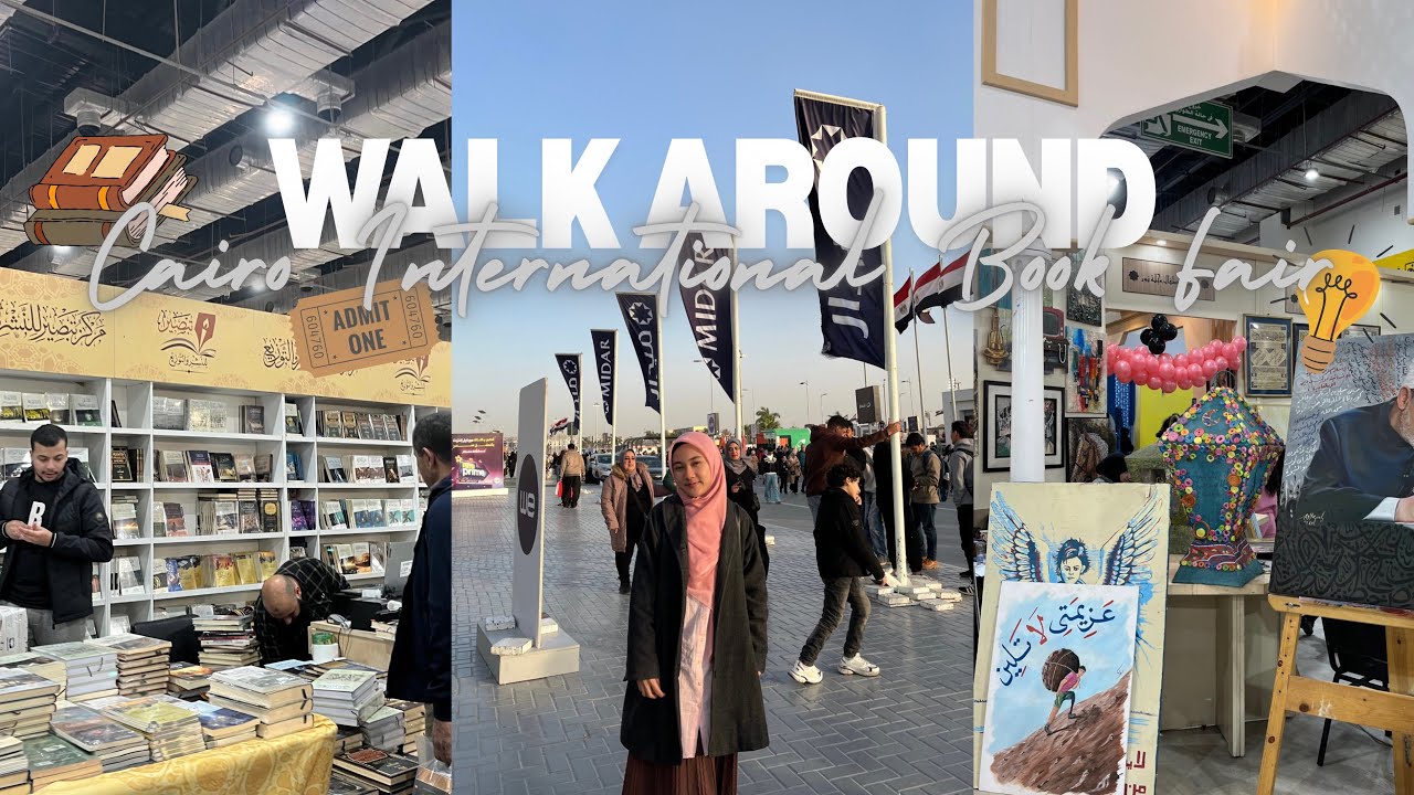 walking around in Cairo International Book Fair 📚✨