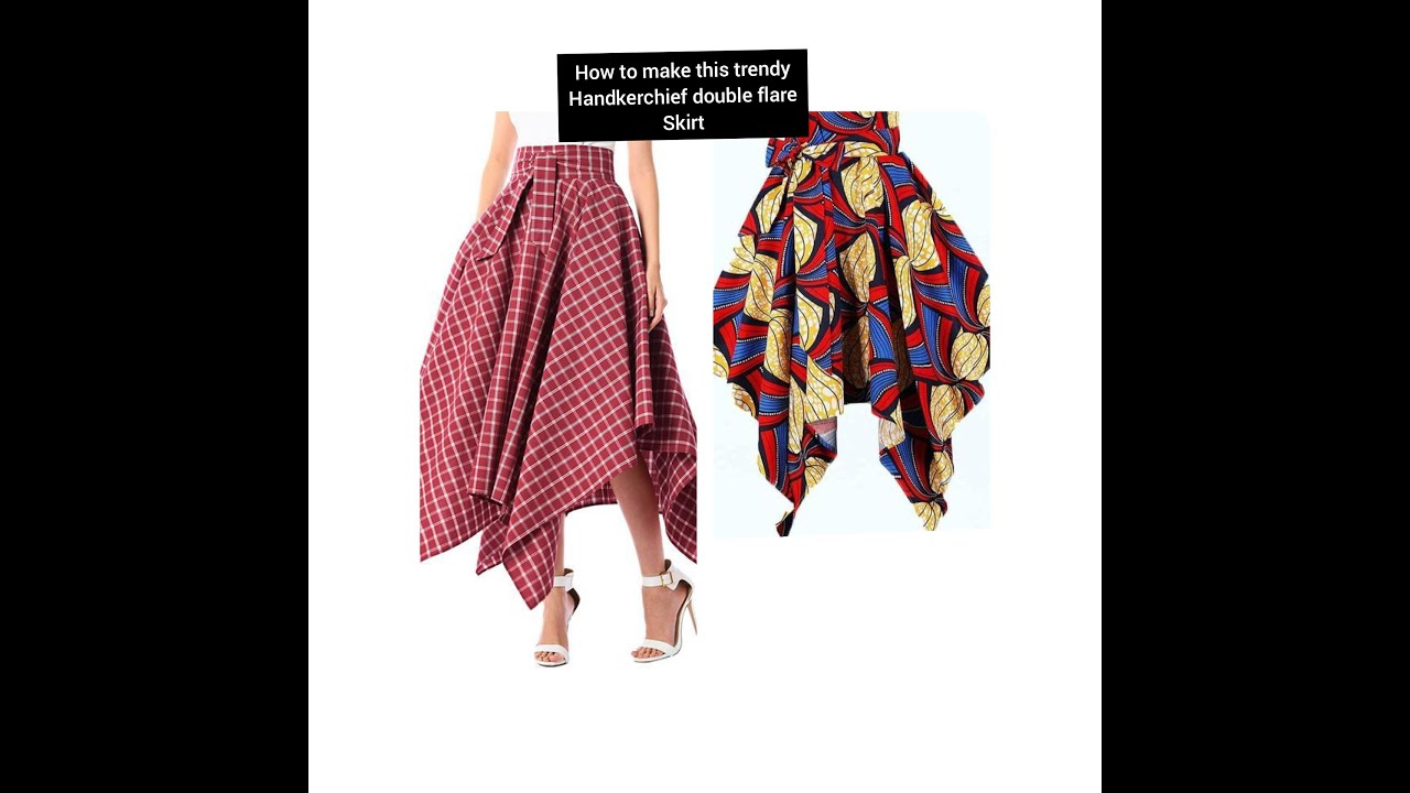 How to make this trendy handkerchief double flare skirt