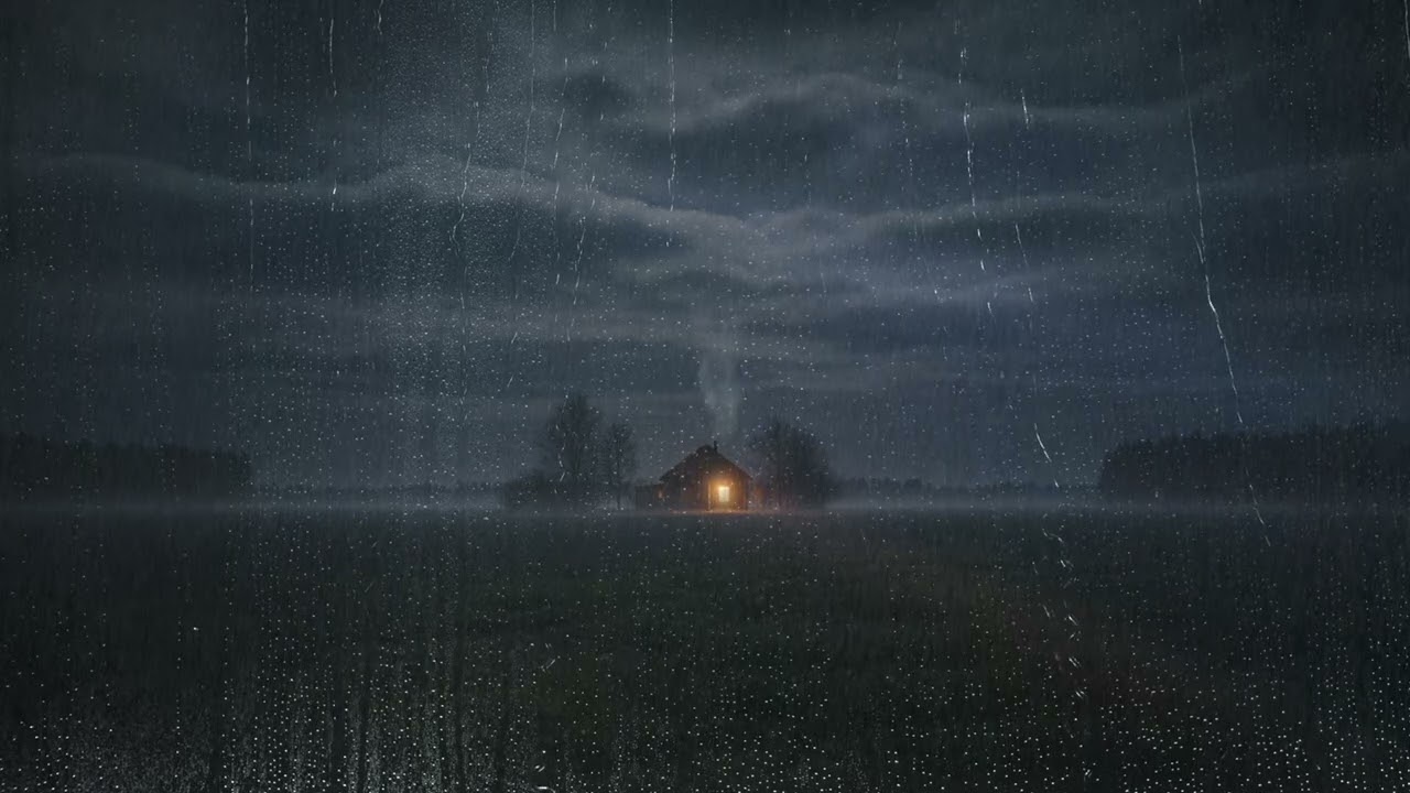 Quiet Night Rain on Window – Gentle Dark Ambience to Relax & Reset