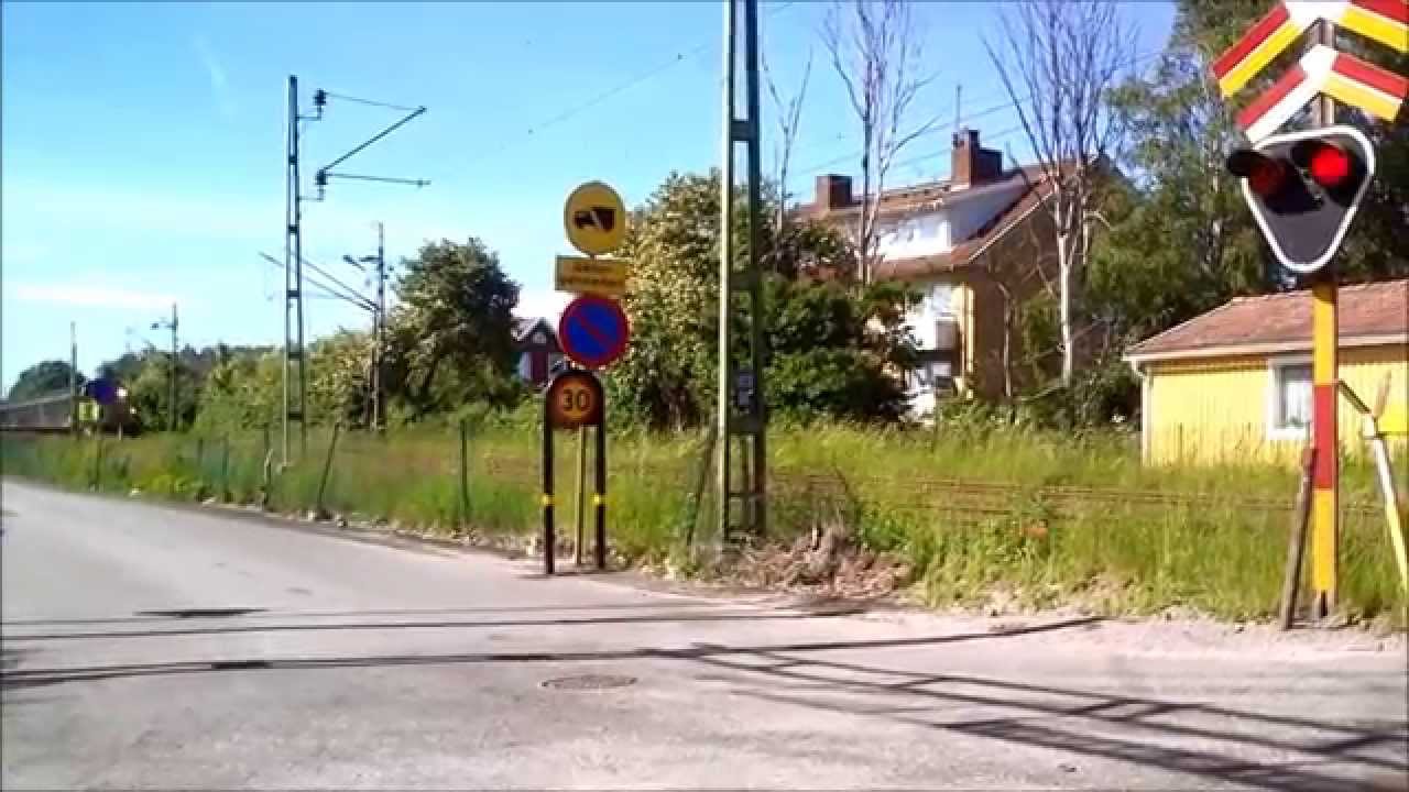 godst&aring;g i Falkenberg, freight train in Falkenberg Sweden