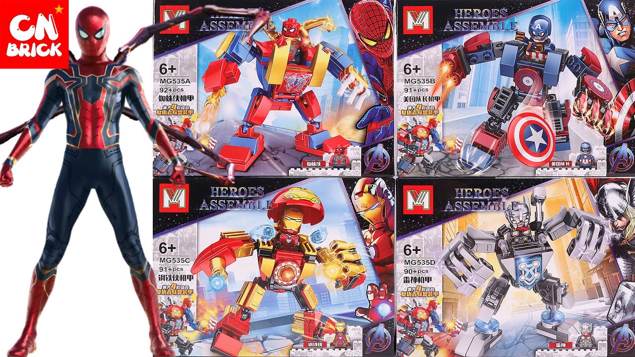 Unoffical LEGO MARVEL AVENGERS MECH ROBOT 4 IN 1 MG535 UNOFFICAL LEGO SPEED BUILD