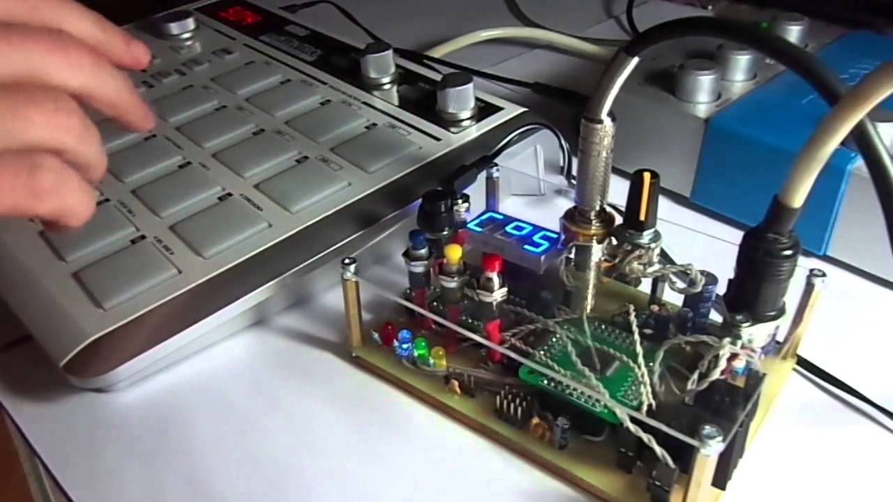 My DIY audio sampler prototype based on stm32f401, MAX7219, AT45DB161E, SD card.