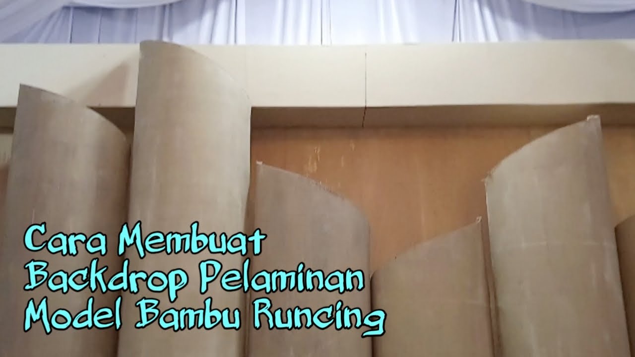 Tehnik Membuat Backdrop Pelaminan Dekorasi pengantin Terbaru Model Bambu Runcing