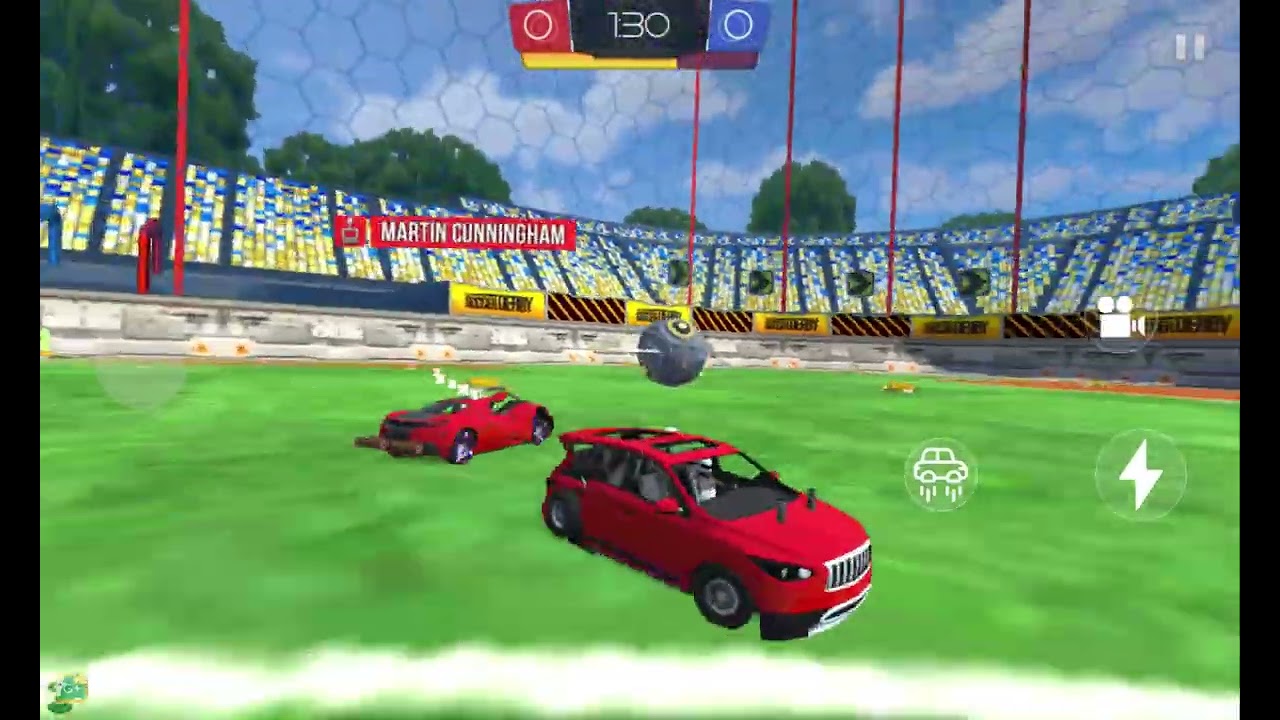 Playing a fake rocket league game