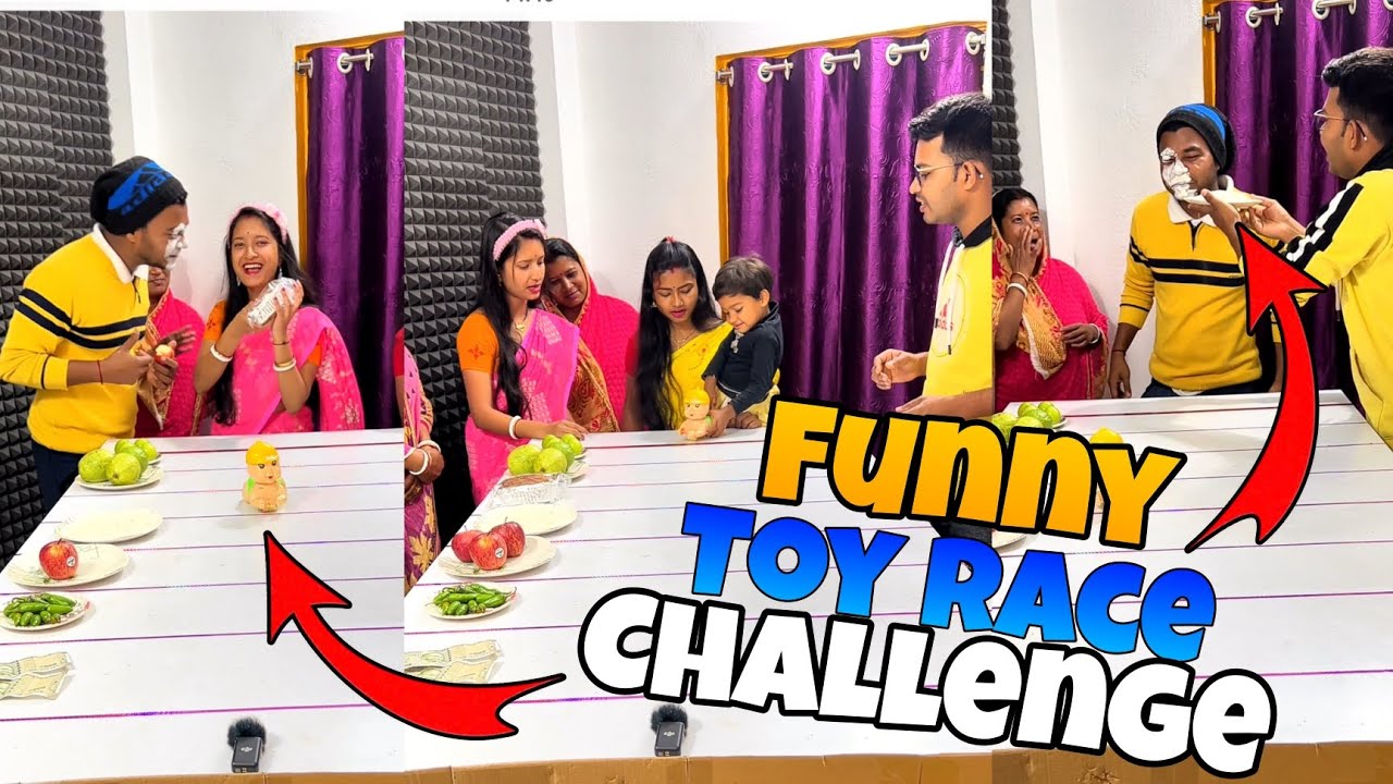 Funny Toy Race Challenge with Family