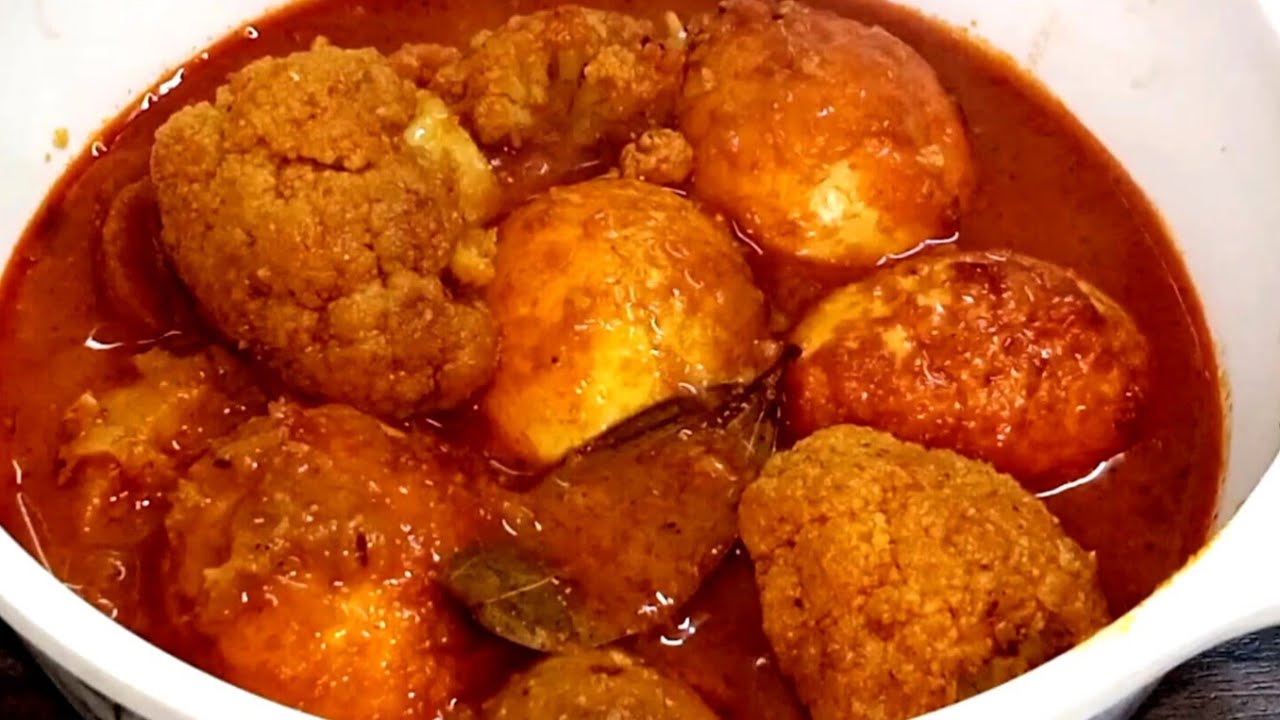 ফুলকপি আলু দিয়ে ডিমের ঝোল সবচেয়ে সহজ পদ্ধতিতে | Dimer Jhol Recipe | Fulkopi Aloo Diye Dimer Jhol