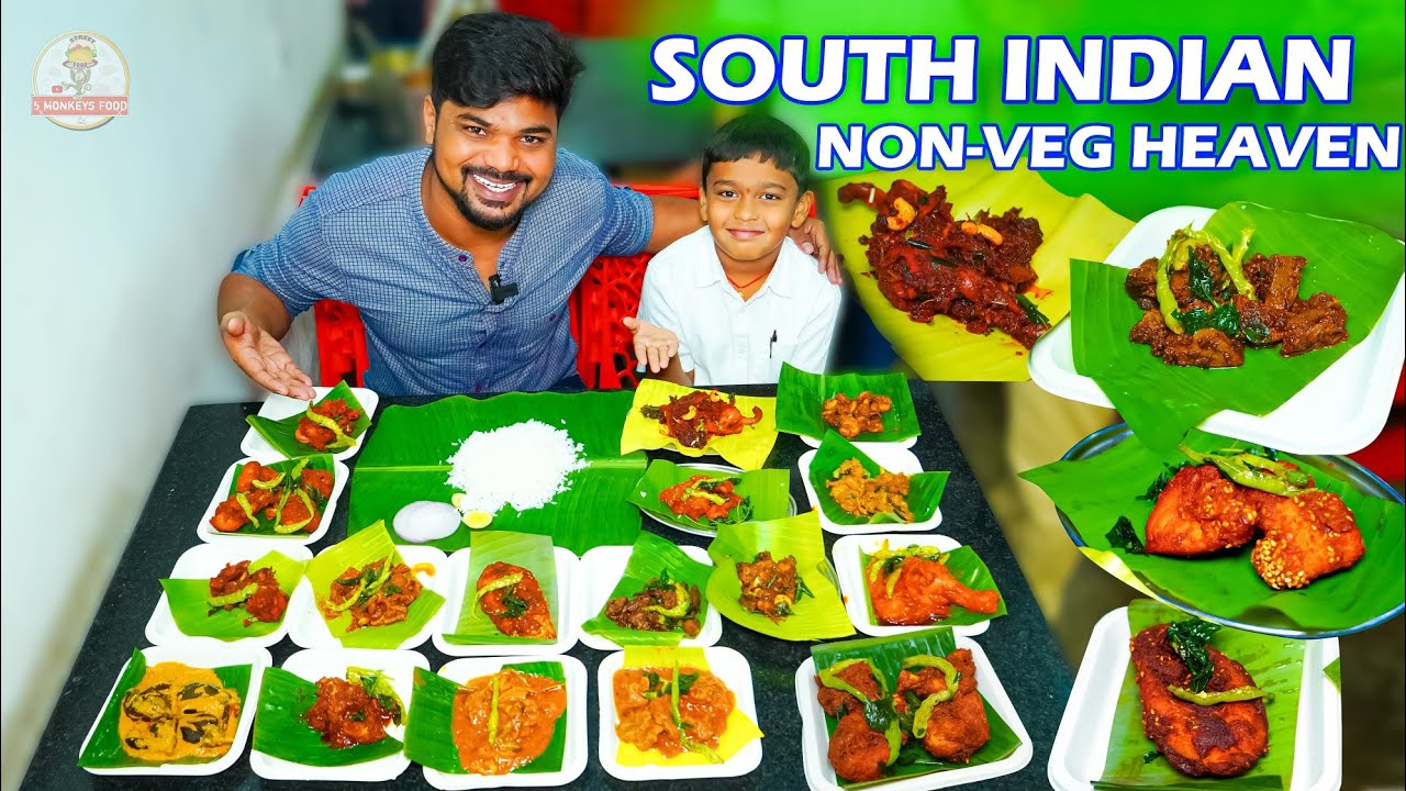 NON-VEG HEAVEN IN SR NAGAR | Ft.5monkeys Food | Street Food