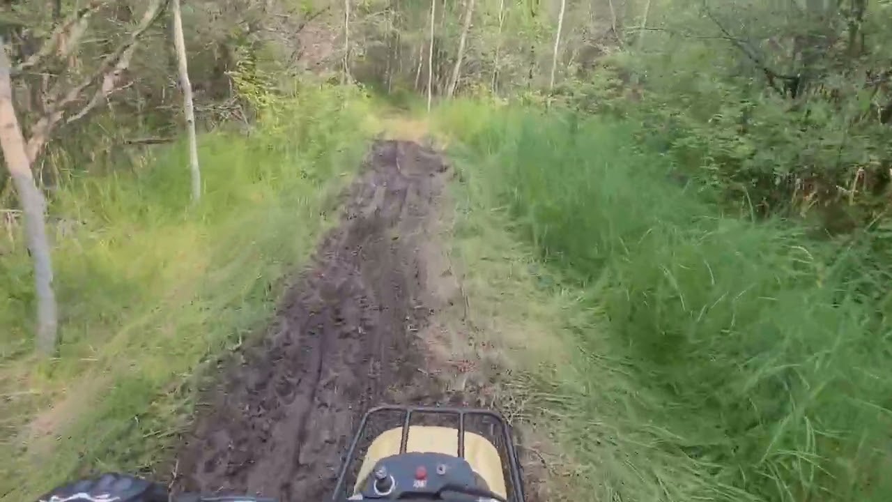 Out for a ride on the 1981 Yamaha Tri moto 125