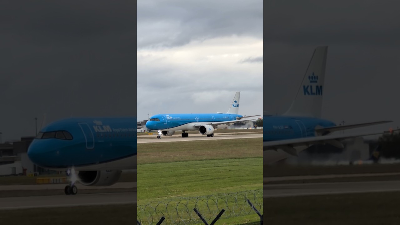 KLM Royal Dutch Airlines Airbus A321neo departing bound for Amsterdam 🇳🇱 