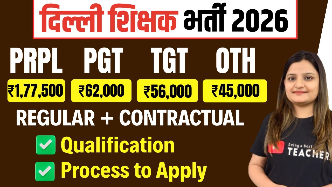 Delhi Govt Teachers Vacancy: PGT TGT & Other Post | Regular & Contractual | Navy School Vacancy 2026