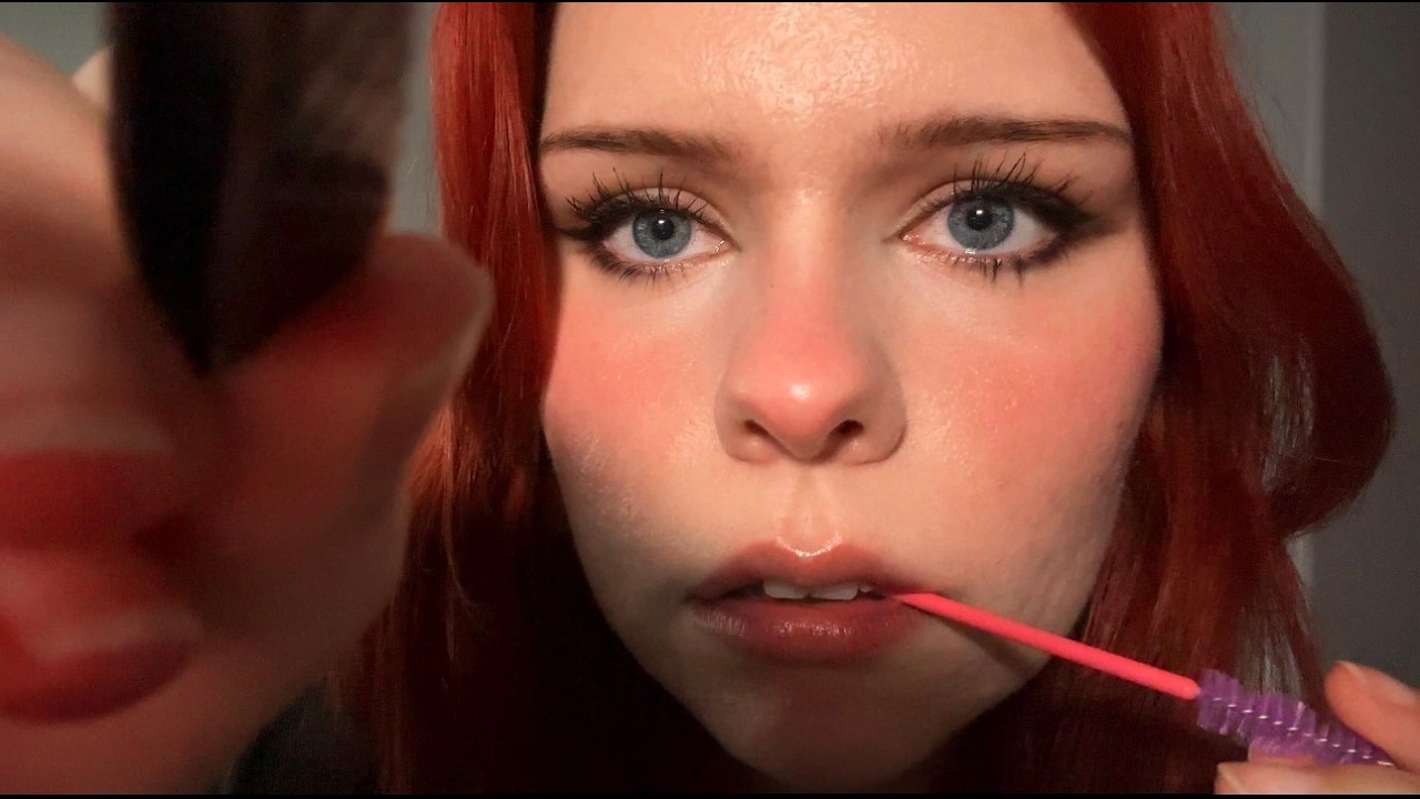ASMR Plucking Your Eyebrows (I Have a Secret Crush) Mouth Sounds and Close Whispers