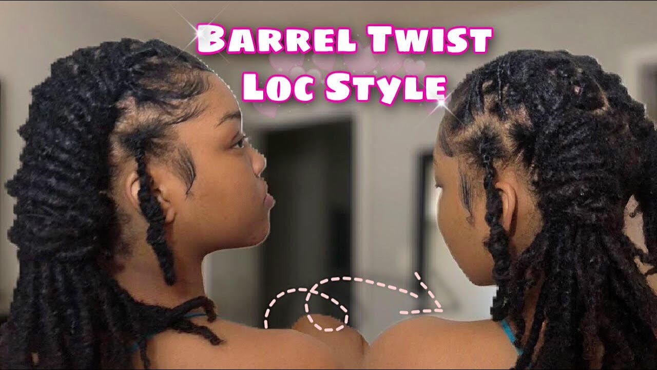🌸BARREL TWIST LOC STYLE TUTORIAL💕| detailed✨| HOW TO BARREL TWIST🌪❤️| loc styles on thick locs✨