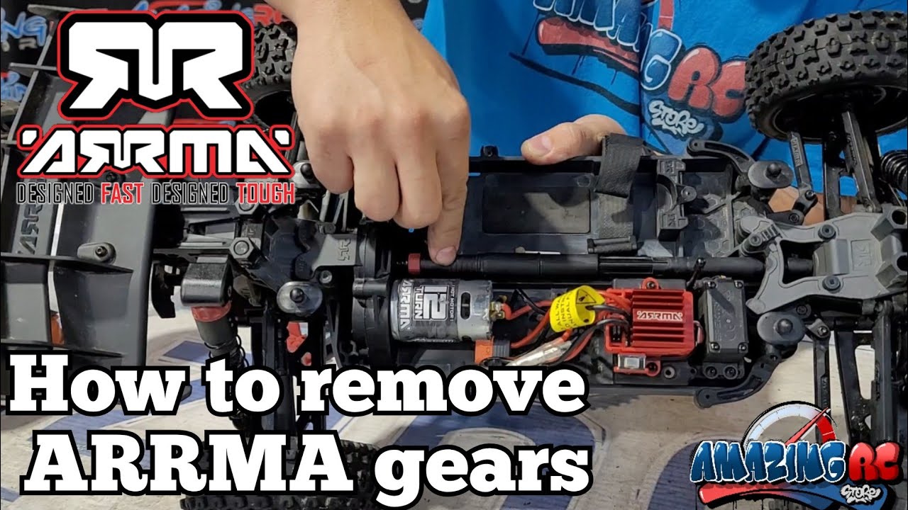 How to remove ARRMA RC pinion gear and motor easy and quickly.