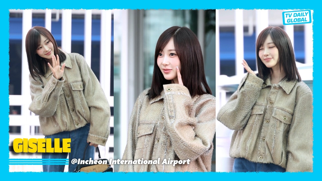 [4K] aespa GISELLE Departs for Paris Fashion Week via Incheon Airport