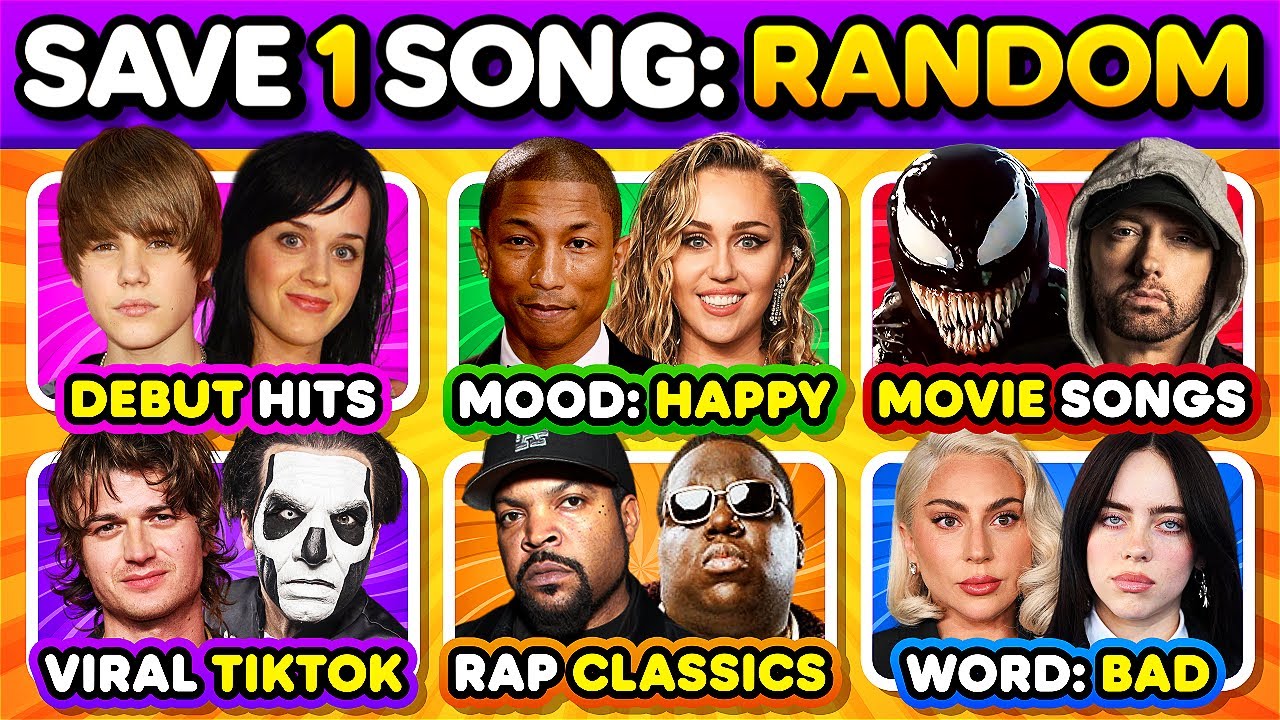 Save One Song ⭐️ RANDOM Rules Edition, 6 SONGS QUIZ | Music Challenge