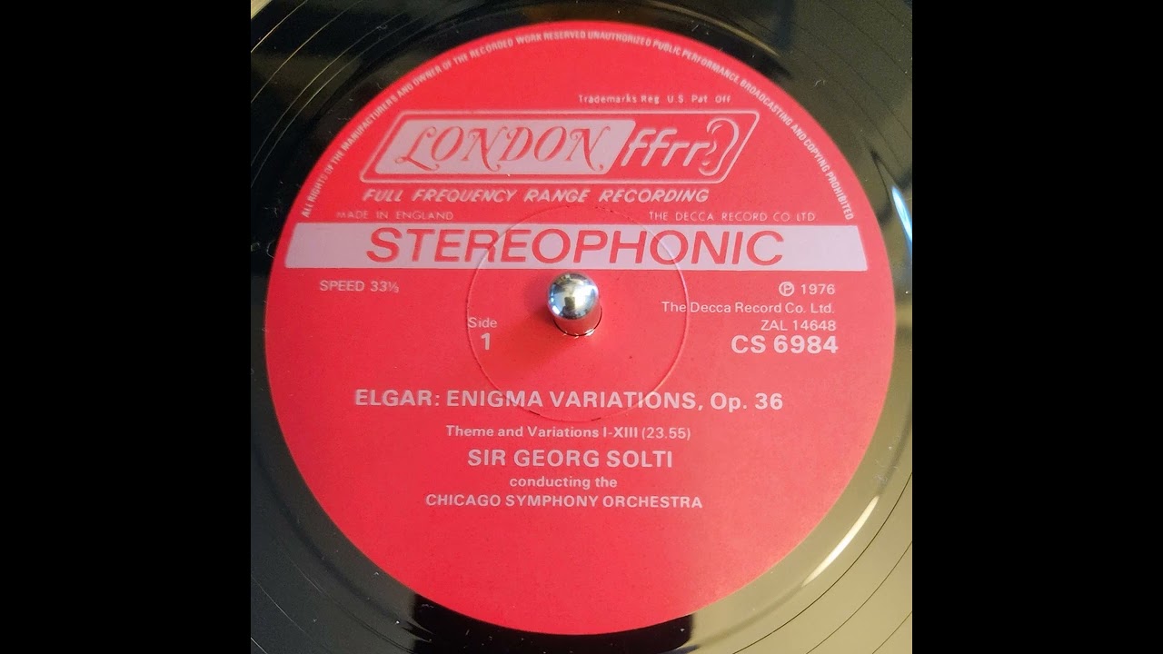 CS 6984 Side 1: Solti conducting the CSO, Elgar: Enigma Variations, Op. 36