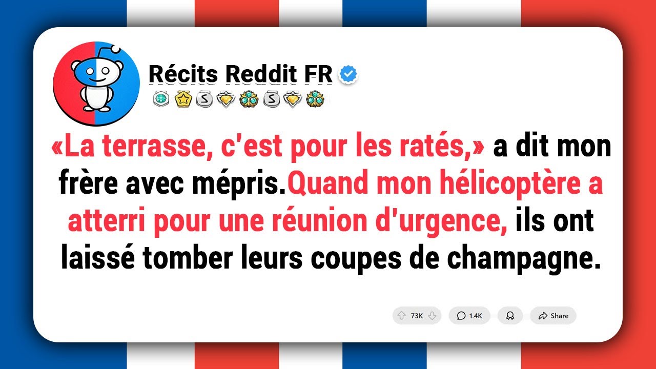Le jour de l’anniversaire de papa, ils m’ont fait asseoir dehors.Puis mon hélicoptère est arrivé...
