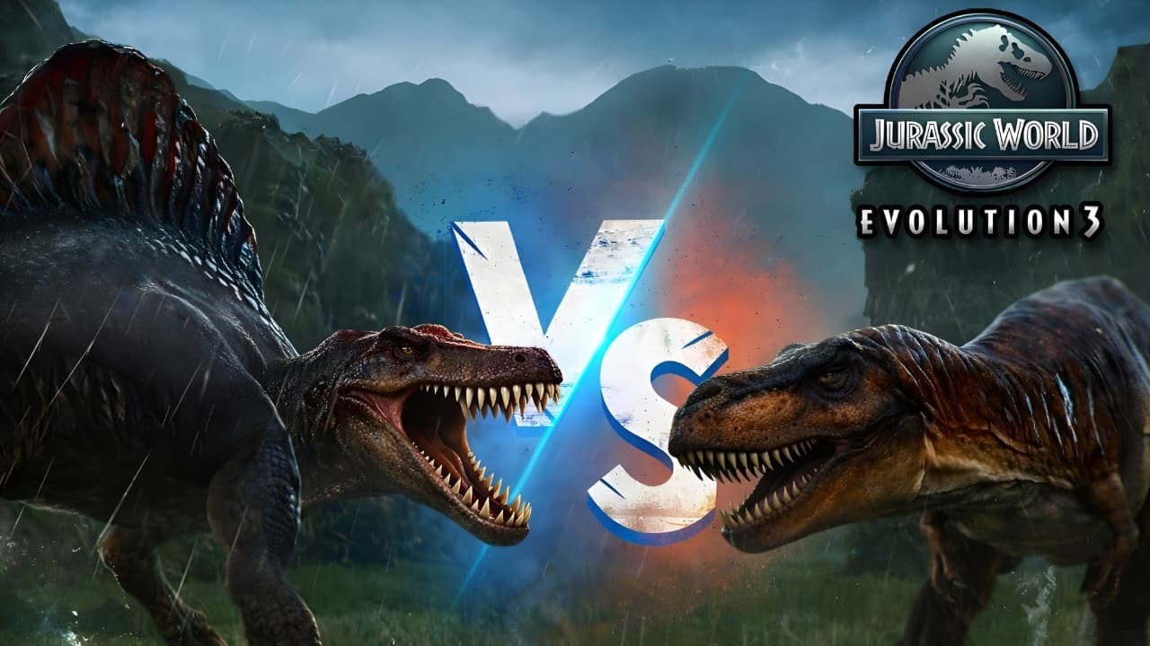 SPINO DESTRUYE al TYRANOSAURIO? ¡BATALLA INSANA! Jurassic World Evolución 3 (JWE3)