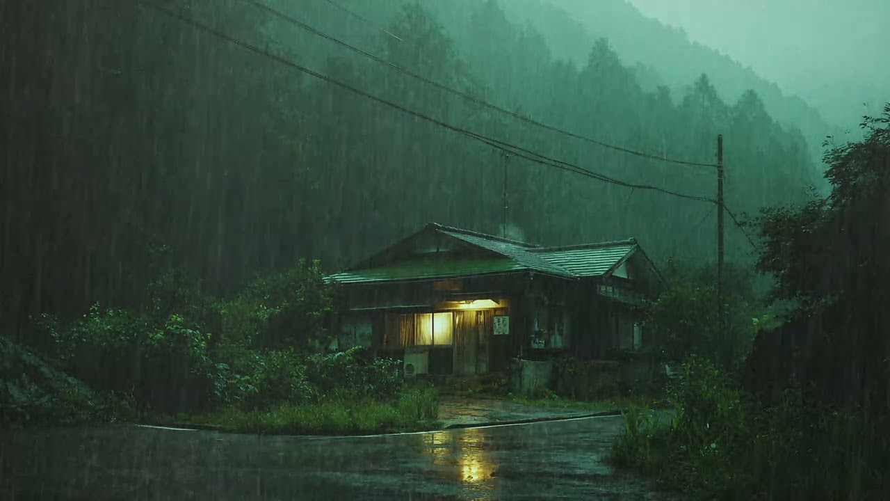 The Sound of Rain in the Countryside for Sleep Therapy, Overcoming Insomnia, Relaxing & Learning